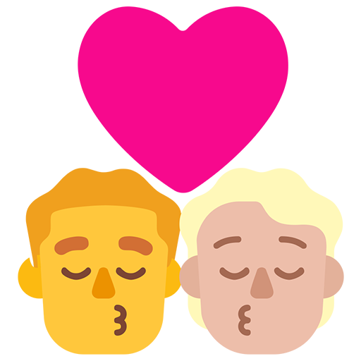 Beso: Hombre, Persona, Sin Tono de Piel, Tono de Piel Claro Medio