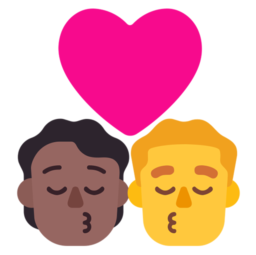 Beso: Persona, Hombre, Tono de Piel Oscuro Medio, Sin Tono de Piel