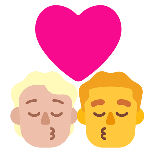 Beso: Persona, Hombre, Tono de Piel Claro Medio, Sin Tono de Piel