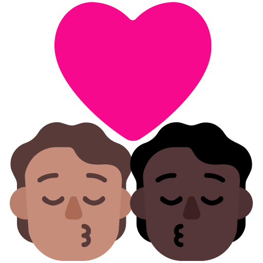 Ciuman: Orang, Orang, Warna Kulit Sedang, Warna Kulit Gelap