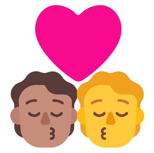 Beso: Persona, Persona, Tono de Piel Medio, Sin Tono de Piel