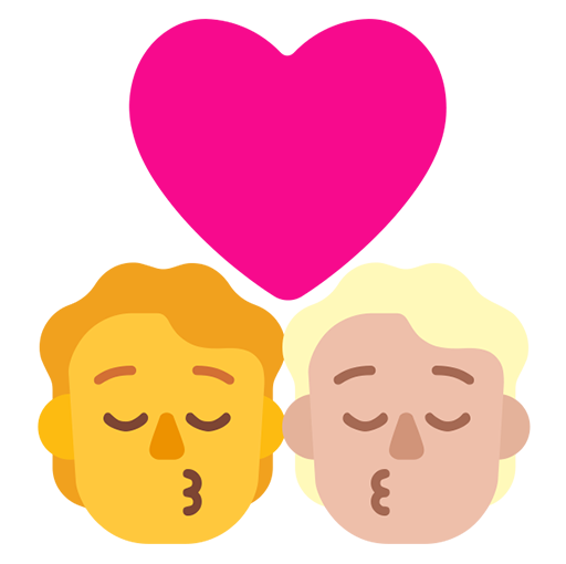 Beso: Persona, Persona, Sin Tono de Piel, Tono de Piel Claro Medio
