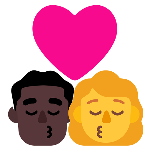 Beso: Persona, Mujer, Tono de Piel Oscuro, Sin Tono de Piel