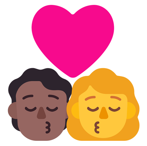 Beso: Persona, Mujer, Tono de Piel Oscuro Medio, Sin Tono de Piel