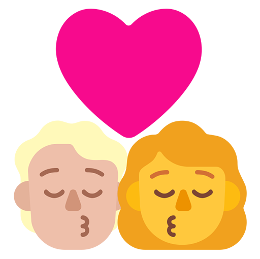 Beso: Persona, Mujer, Tono de Piel Claro Medio, Sin Tono de Piel
