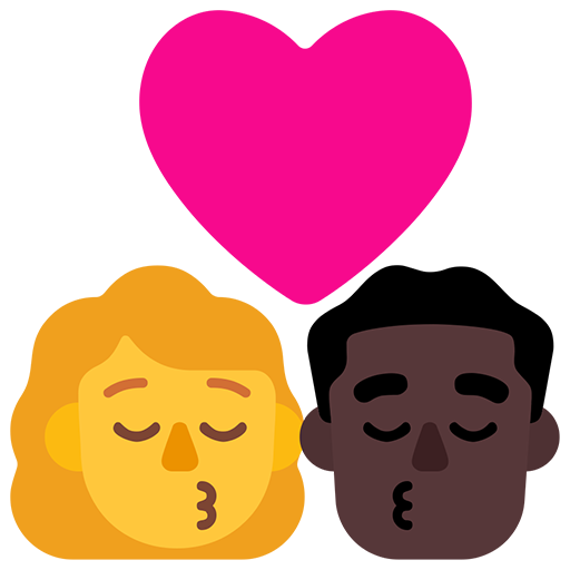 Beso - Mujer: Sin Tono de Piel, Hombre: Tono de Piel Oscuro