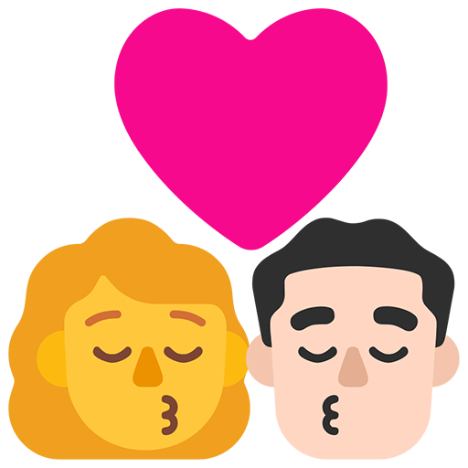 Beso - Mujer: Sin Tono de Piel, Hombre: Tono de Piel Claro