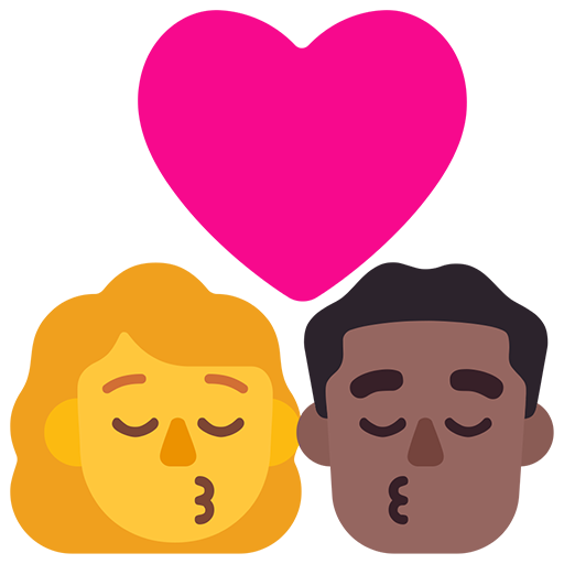 Beso - Mujer: Sin Tono de Piel, Hombre: Tono de Piel Oscuro Medio