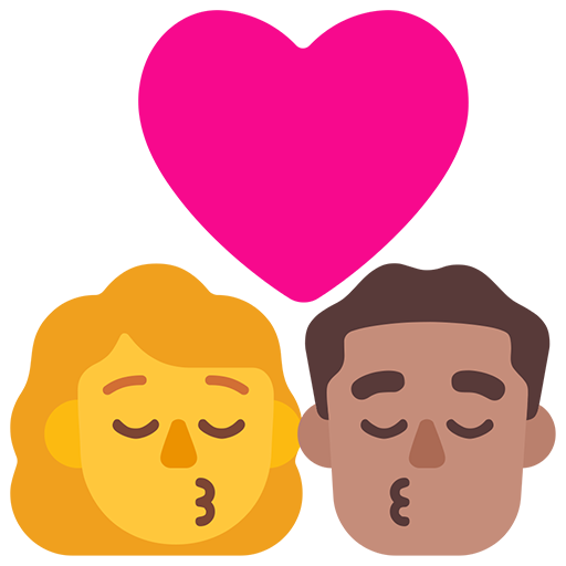 Beso - Mujer: Sin Tono de Piel, Hombre: Tono de Piel Medio