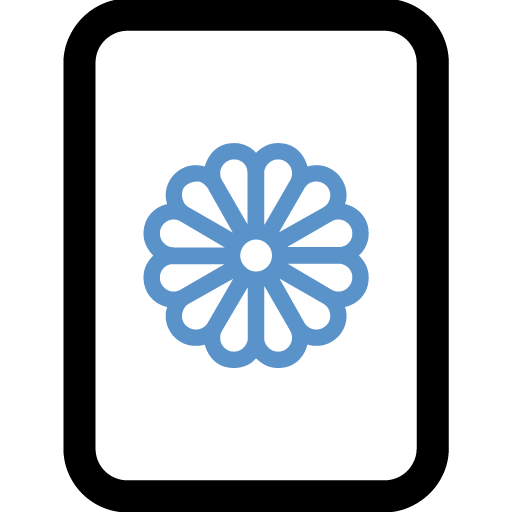 Ficha de Mahjong Crisantemo
