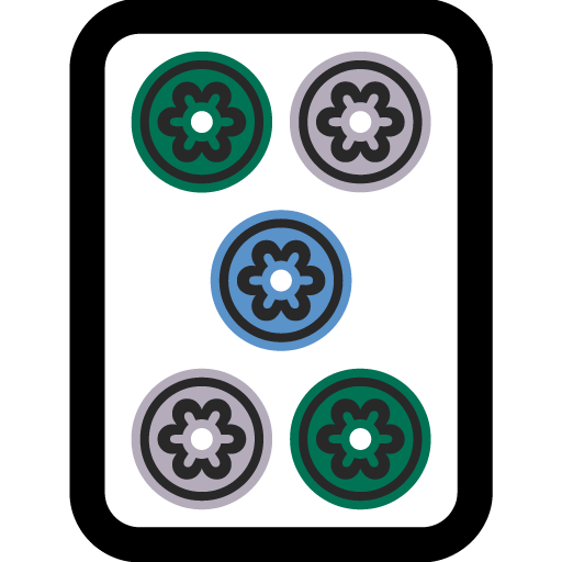Ficha de Mahjong Cinco de Círculos