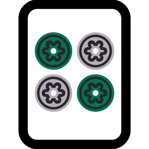Ficha de Mahjong Cuatro de Círculos