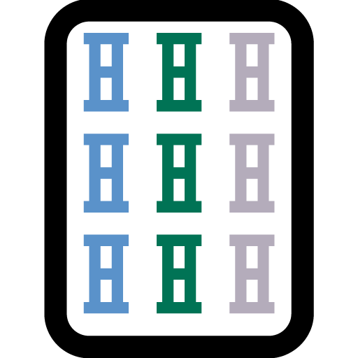 Ficha de Mahjong Nueve de Bambúes