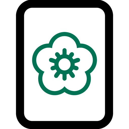 Ficha de Mahjong Ciruelo