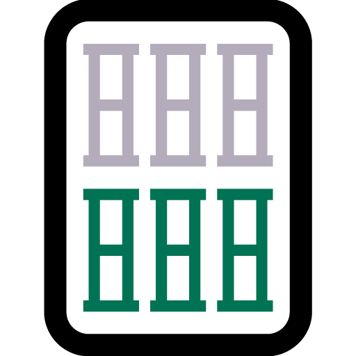 Ficha de Mahjong Seis de Bambúes