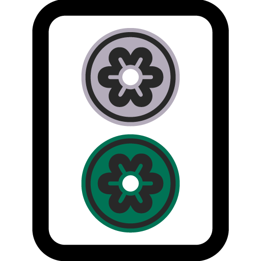 Ficha de Mahjong Dos de Círculos