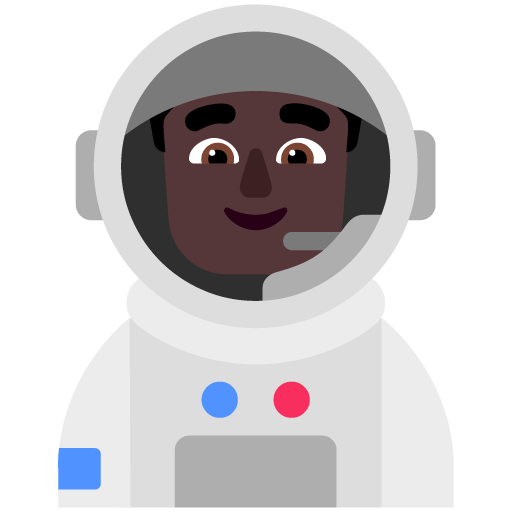 Astronaut pria: Warna Kulit Gelap