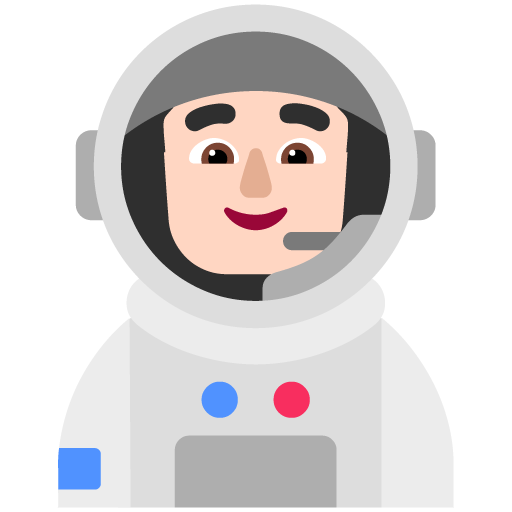 Astronaut pria: Warna Kulit Cerah