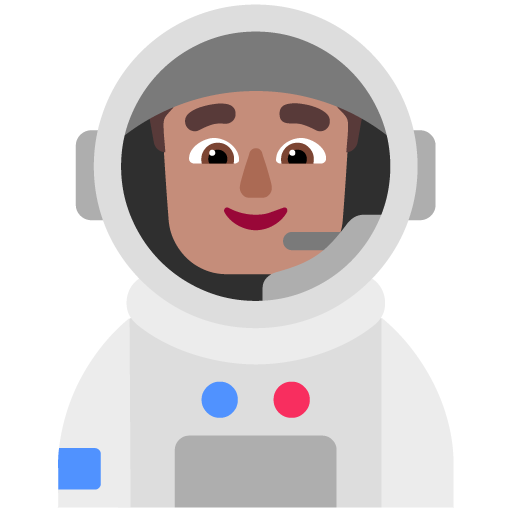 Astronaut pria: Warna Kulit Sedang