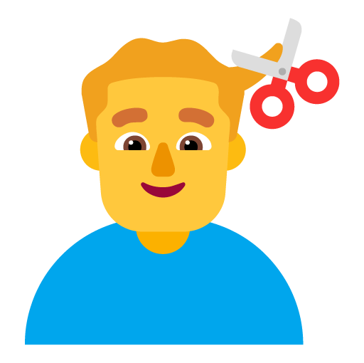 Pria potong rambut