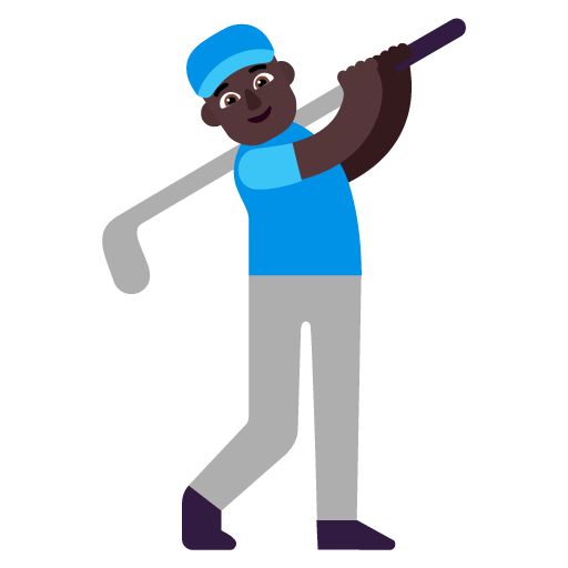 Pria bermain golf: Warna Kulit Gelap