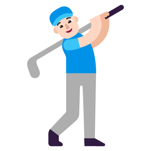 Pria bermain golf: Warna Kulit Cerah