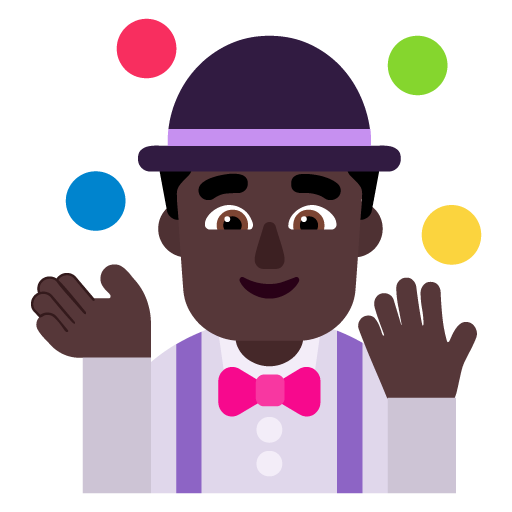 Pria bermain juggling: Warna Kulit Gelap