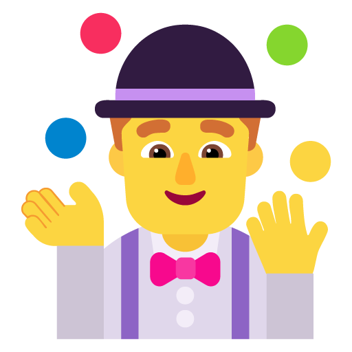 Pria bermain juggling