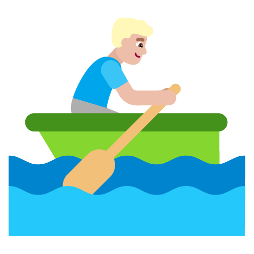 Pria mendayung perahu: Warna Kulit Cerah-Sedang