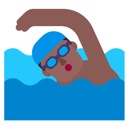 Pria berenang: Warna Kulit Gelap-Sedang