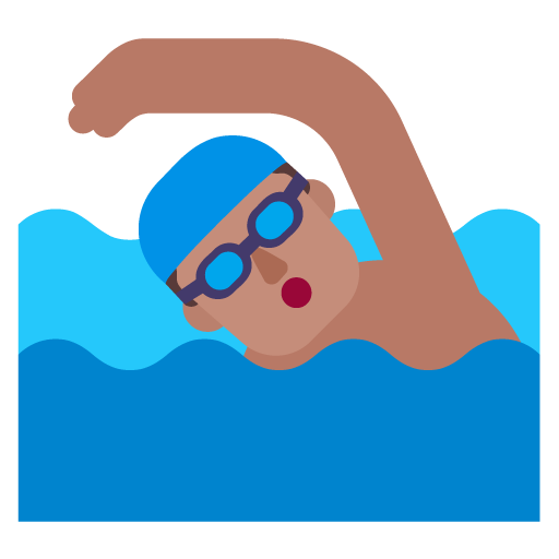 Pria berenang: Warna Kulit Sedang