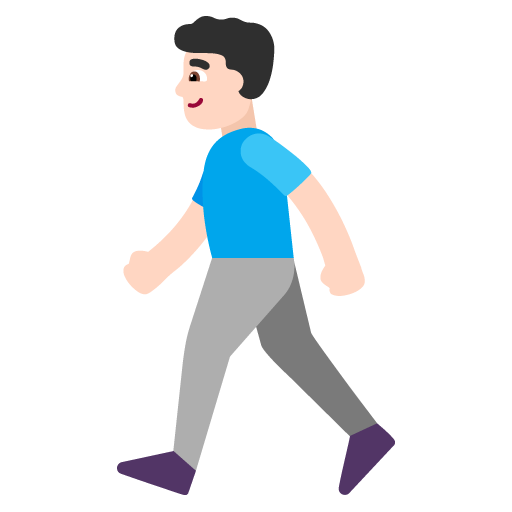 Pria berjalan kaki: Warna Kulit Cerah