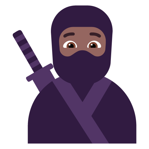 Ninja: Warna Kulit Gelap-Sedang