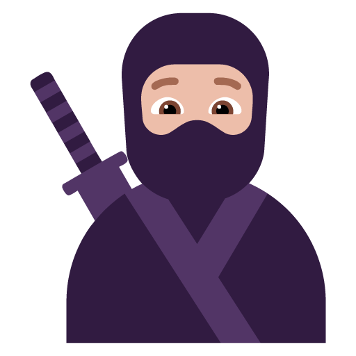 Ninja: Warna Kulit Cerah-Sedang