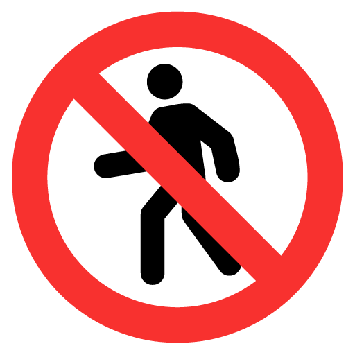 Prohibido El Paso De Peatones