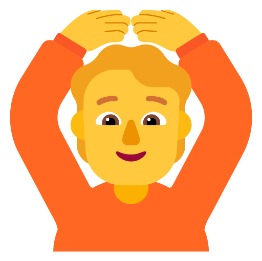 Orang mengisyaratkan OKE