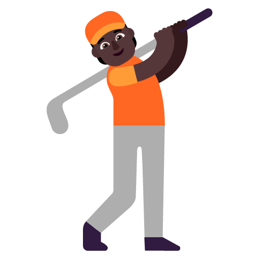 Orang bermain golf: Warna Kulit Gelap