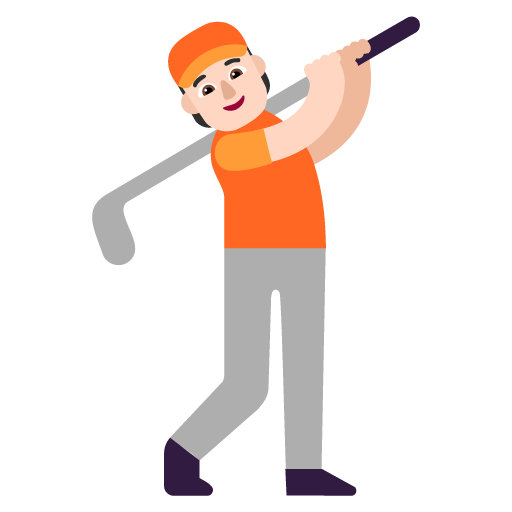 Orang bermain golf: Warna Kulit Cerah