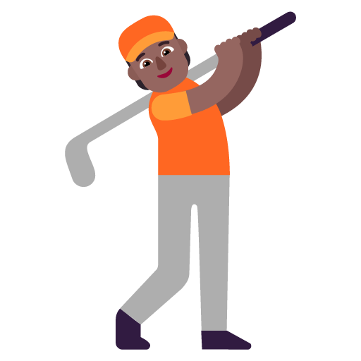 Orang bermain golf: Warna Kulit Gelap-Sedang