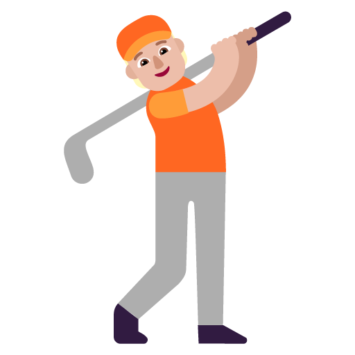Orang bermain golf: Warna Kulit Cerah-Sedang