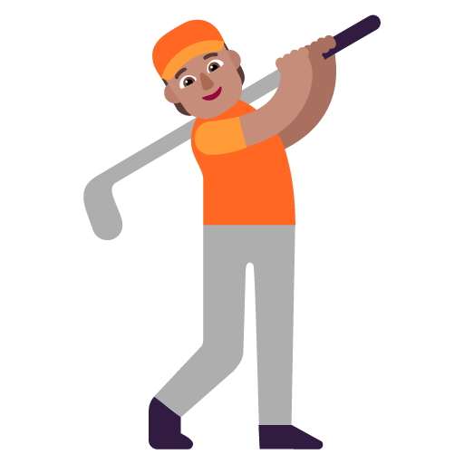 Orang bermain golf: Warna Kulit Sedang