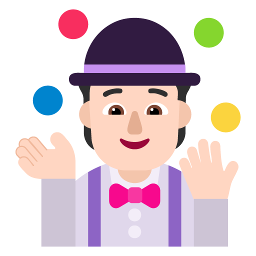 Orang melakukan juggling: Warna Kulit Cerah