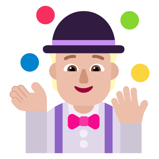 Orang melakukan juggling: Warna Kulit Cerah-Sedang
