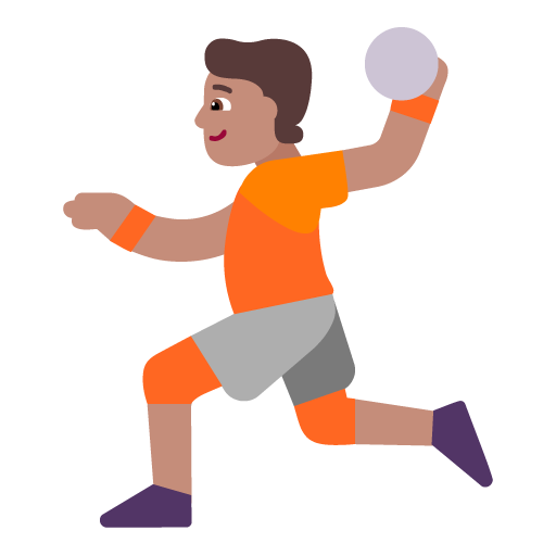 Orang bermain bola tangan: Warna Kulit Sedang