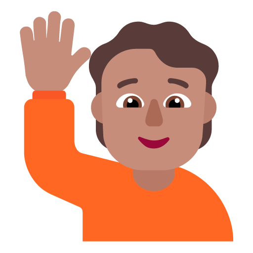 Orang mengangkat tangan: Warna Kulit Sedang