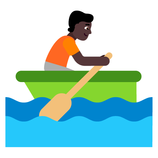 Orang mendayung perahu: Warna Kulit Gelap