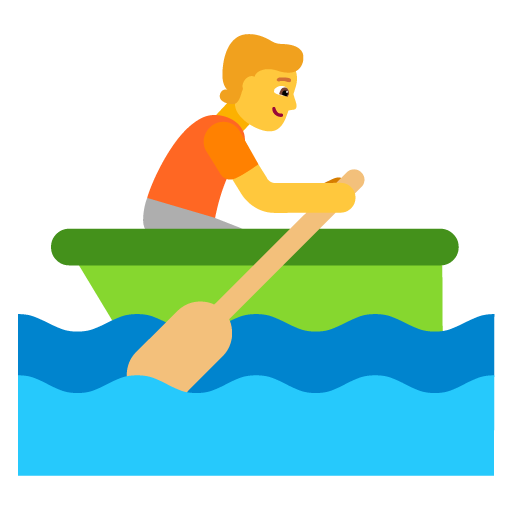 Orang mendayung perahu