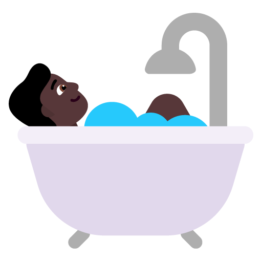 Orang di bak mandi: Warna Kulit Gelap