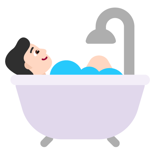 Orang di bak mandi: Warna Kulit Cerah