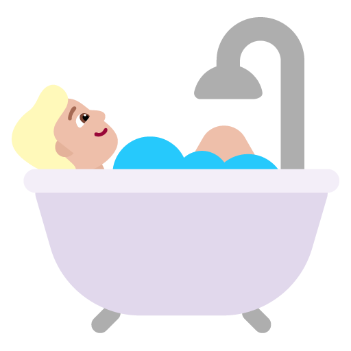 Orang di bak mandi: Warna Kulit Cerah-Sedang